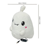 USB-Powered Plush Heating Pad, Cartoon Ghost Design, Soft Warm Stuffed Toy for Home, Office, and V1341-ZY-4UTU37SE-WHITE