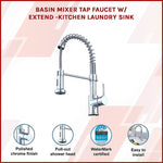 Basin Mixer Tap Faucet w/Extend -Kitchen Laundry Sink V63-827231