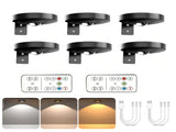 Rechargeable Picture Lights, 6 Pack Black Wireless Art Lights with Remote and Touch Control, 3 V1171-CC-BOM001347
