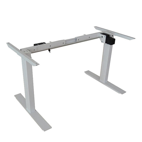 Standing Desk Height Adjustable Sit Stand Motorised Grey Dual Motors Frame 140cm Black Top V255-DMG140B