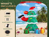 Jingle Jollys Christmas Inflatable Santa Tree 2.5M Height Flashing Light Decorations Illuminated XMAS-INF-TREE-8FT