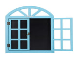 Hanging Chalkboard Sign Wooden Erasable Window Frame Shaped Hanging Message Board for Coffee Shop V1294-YM0901-3115250098511
