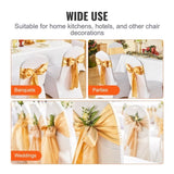 VEVOR Stretch Spandex Chair Sashes Bows, Chair Slipcover and Stretch Chair Sash, Elastic Chair V952-YTZSDJS50PCS79W25V0