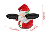 Christmas Snowman Treats Holder Santa Holding Tray Fruit Bowl Rack Resin Home Party Food Snack V1294-YM0523-10321191