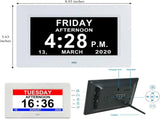 7" Large Display Digital Clock with Detailed Time & Date, Multiple Alarm Reminders,Language V1189-LC-RY-00502