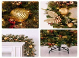 Christabelle Deluxe Mountain Pine 3pc Set 7.5ft Pre-lit Tree 61cm Wreath 2.74m Garland LED Ligh CMB-SENDMP75-WG