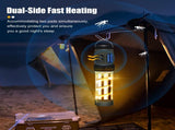 Rechargeable 3-in-1 Camping Light with Mosquito Repellent & Dual Heating Bright Flashlight, Warm V1107-CS-QWLYD