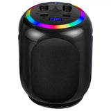 Black Wireless Karaoke System with Bluetooth Audio and Disco Lights V178-69022