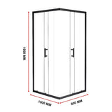 1000 x 800mm Sliding Door Nano Safety Glass Shower Screen By Della Francesca V63-829501