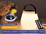 Solar Camping Lantern with Remote Control Waterproofing USB Rechargeable Portable Outdoor Table Lamp V1294-YM0901-230905HL03-3