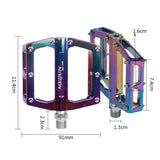 SWETRACE Colorful Aluminum Alloy Foot Pedals for Cyclists 1 Pair 4.5*3.6*0.8in V1189-LWWAL-20260327-03734