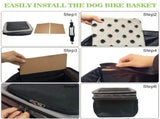 bicycle dog carrier, front mounted dog carrier, dog bike transport, pet cycling accessory, dog bike V1102-136-GRA-26257