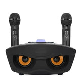 Wireless Bluetooth Karaoke Speaker with 2 Microphone Home KTV Set Grey V1263-JX-6966-1