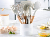 10pcs Silicone Kitchen Utensil Set with Holder Non Stick Heat Resistance Cooking Spatula Spoon Set V1294-YM0901-3118230351511