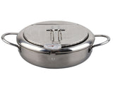 Japanese Style Mini Stainless Steel Frying Pot with Thermometer Induction Cooker CompatibleS 20cm V1294-YM0901-3118200163111