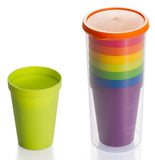 Tutuviw 7oz Plastic Kids Cup Set of 8 Children Drinking Cups, Reusable Juice Tumblers, Unbreakable V1189-WXFWAL-20260319-00237