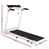 Everfit Treadmill Electric Home Gym Fitness Exercise Knob Foldable 450mm White TMILL-450-M28-WH