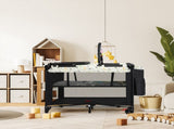 BoPeep Baby Cot Bed Crib Portable Bassinet Black KD1057-BK