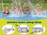 Bestway Swimming Pool 427x427x122cm Steel Frame Above Ground Pools Round Filter Pump Ladder BW-POOL-R-427-5612Y