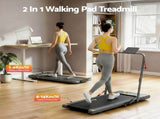 Everfit 2 in 1 Treadmill Electric Walking Pad Under Desk Home Gym Fitness 400mm Grey TMILL-400-2IN1-GR