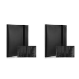 Black PP Trading Cards Binder for Collection 2Pcs V1369-AZ3-W-17366