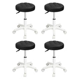 Levede 4x Rolling Bar Stool Swivel Salon SPA Chair Black BR1065-BKX4