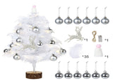 Feather Christmas Tree with Lamp String Artificial Christmas Tree Decoration Simulated Desktop V1294-YM0716-220711LW01-4