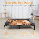 P&P Pet Cot with Bolster Support and Breathable Mesh Design for Dogs to Lounge V767-P-XD128-GY-XLG1