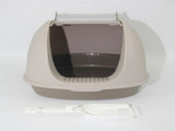 YES4PETS Cat Toilet Litter Box Portable Hooded Tray House with Scoop and Handle Brown V278-MSP-0007-BROWN
