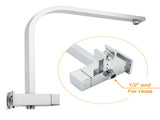 WELS Square Large 12" Shower Head 3 Mode Handheld Diverter Wall Arm 2in1 Set Taps V1233-A702ROHS002M4CKSS112CPF0272A