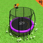 Kahuna Trampoline 10 ft with Basketball Set - Purple TRA-KAH-10-PU-BB