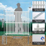 1.22m W x 1.22m H Vinyl Privacy Fence Panels, Air Conditioner Fence, Outdoor Privacy Screens for V952-PVCYSWLMB48X9JS2HV0