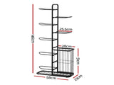 Everfit Ball Storage Rack Sports Equipment Organizer 7-Tier with Basket for Garage Gym Black BSR-A-H146-B-BK