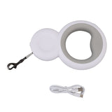 Retractable Dog Leash Built in Poop Bag Holder with LED Light Pet Walking Leash for Medium Dogs Up V1294-YM0901-3111250070011