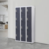 12-Door Locker for Office Gym Shed School Home Storage - Standard Lock with Keys V63-839011