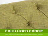2X French Provincial Dining Chair Oak Leg AMOUR GREEN V274-FT-FC8443-GN