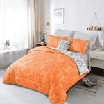 Floral Comforter Set, Queen Size, Reversible Quilted Bedding with Pillowcases V745-MAB010697210210