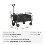 Collapsible Folding, 2 cu.ft Grass Cart with All-Terrain 5in Wheels, Heavy Duty Folding V952-ZDHYBXSSTCHSMHEGRV0