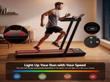 Everfit 3 in 1 Walking Pad Treadmill With Led Lights Foldable Under Desk Treadmills for Home Gym TMILL-400-LED-BK