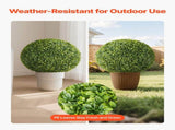 Artificial Topiary Ball, 584mm Faux Boxwood Plant Balls, Fake Silk Tree Look Real, Easy Assembly for V952-RGZWXJQ23YC09HHQK001V0