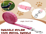 Amylove 48 Pcs Dog Collar and Leash Set, Polypropylene Adjustable Puppy Collars for Medium Dogs V1258-DP02-C-751