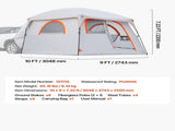 Large SUV Tent for 6 Person, 3.05 x 2.74m 3-Season SUV Tailgate Tent with Ventilated Doors & Mesh V952-CZZPCHK109FTIN0BQ001V0