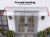 Instahut Window Door Awning 0.4mx2m Transparent AWN-04X2-CLR