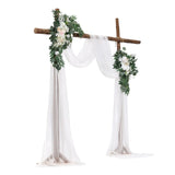 VEVOR Artificial Wedding Arch Flowers Kit White With 2 Pcs Flowers 2 Pcs Drapes V952-HLGMHTJ4JTBSCANWFV0