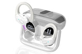 Wireless Bluetooth 5.4 Headphone Over Ear Bud IPX5 Waterproof Earphone for Sport Running - White V1263-JX-6260-3