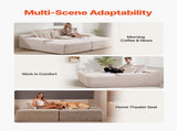210 cm Oversized Double Chaise Lounge, Corduroy Fabric Sectional Sofa, Cozy Deep Seat Loveseat Sofa V952-CGBYSRSFYSS8Y3HFQ001V0
