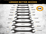 ELEAD 19Pcs 3mm Super Thin Wrench Set SAE Metric Chrome Vanadium Steel Tools V465-70020