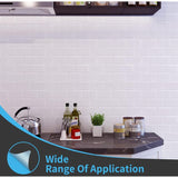 10 pcs White Subway Tiles Self Adhesive Kitchen Bathroom Backsplash 3D Vinyl Brick Adhesive Paper V1188-MS-227-1718
