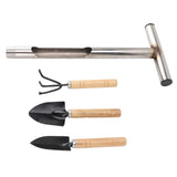 Soil Sample Probe Stainless Steel T Handle Soil Test Kits with 4 Reusable Sample Bags 3 Garden Tools V1294-YM0901-3111240068911