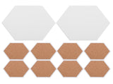 HOOWIFFY 10Set White Ceramic Hexagonal Coasters with Nonslip Heat Resistant Surface for Sublimation V1189-WXFWAL-20260326-02404